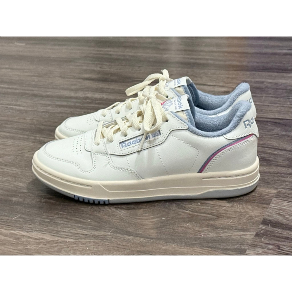 Reebok Phase Court Vintage Chalk Leather Women’s Size 6 Retro Sneakers Fleece - Picture 4 of 10